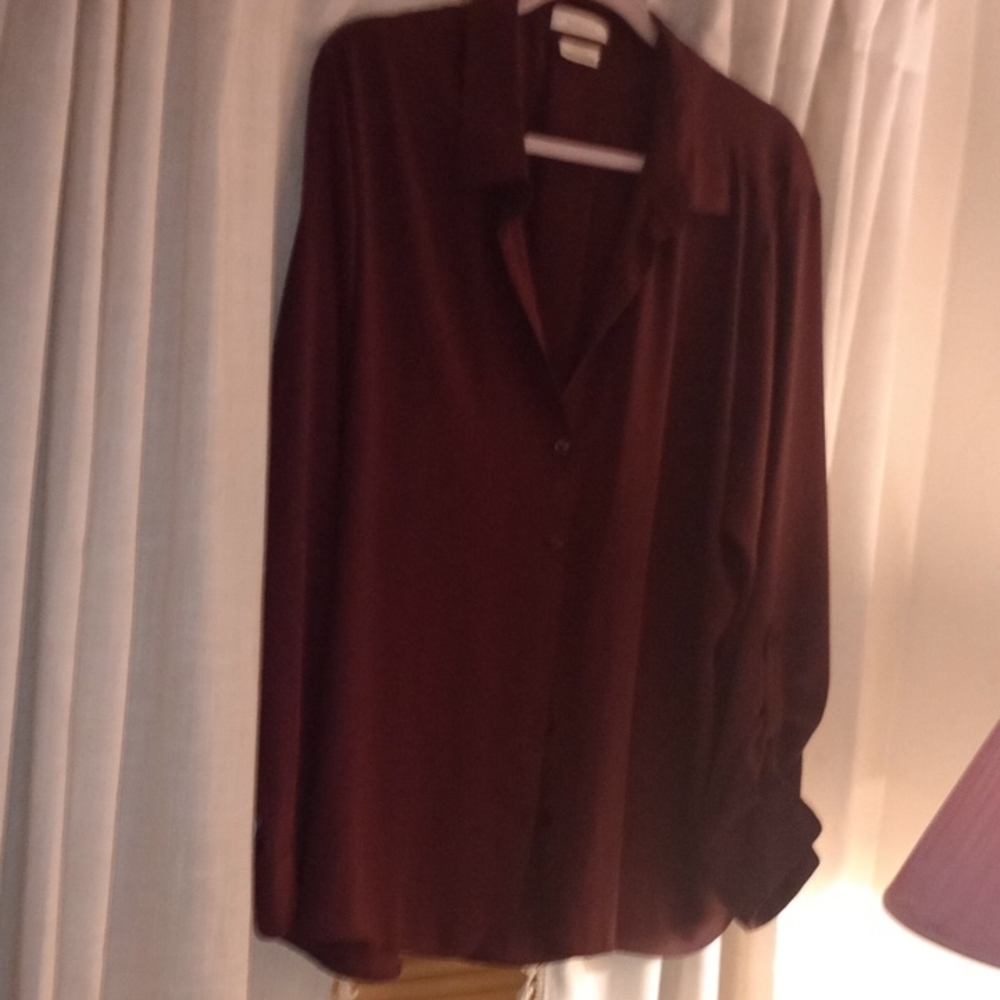Van Heusen Rich Sheer Purple Blouse